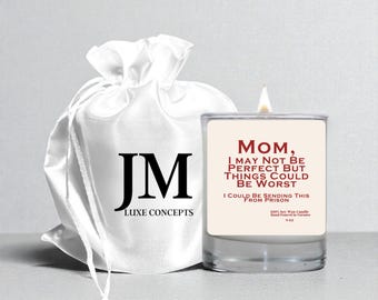 Humorous Mom Candle Gift Featuring Sarcastic Message Ideal for Mothers Day and Birthdays