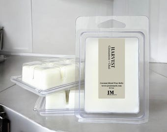Fondants de cire fortement parfumés, Idées cadeaux, Parfum cannelle + chai, Senteurs d'automne, Tartelettes à la cire, Fondants de cire d'été, Fondants de cire de mélange de noix de coco