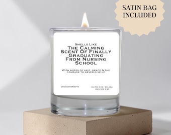 Nurse Graduation Gift, Graduation Candle, Funny Gift for Graduation Party, Nursing Graduation, Nurse Practitioner, Bsn Graduation, RN Grad