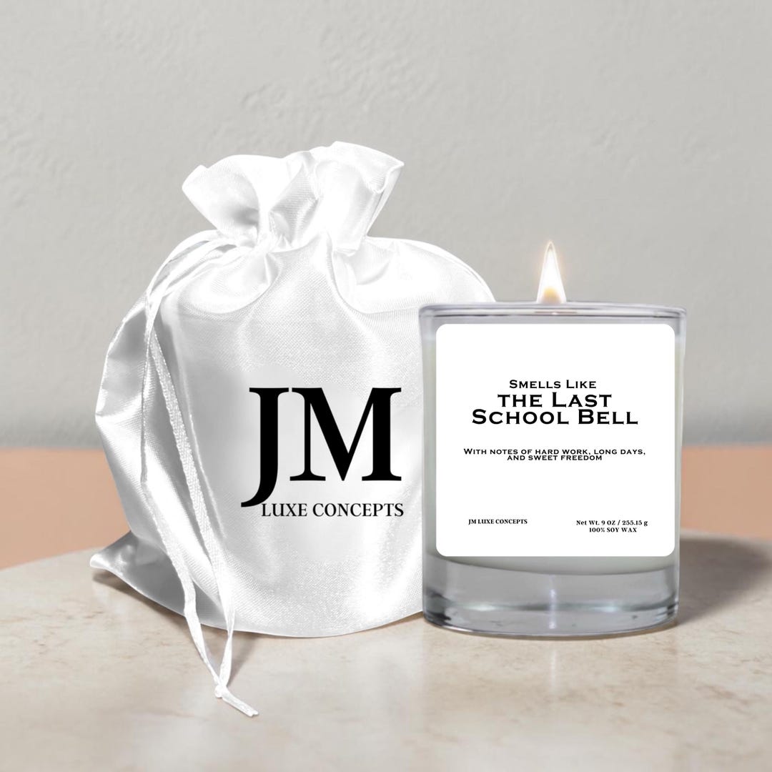 Teacher End of Year Candle Gift, Last School Bell Present, Summer Break ...