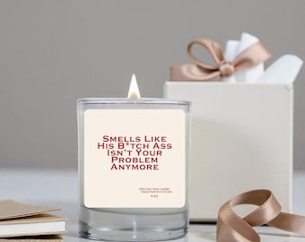 Breakup Candle, Divorce Gift, Narcissist, Funny Breakup Gift, Wooden Wick, Divorce Moving On Humor, Gift for Best Friend, Cheer Up Gift