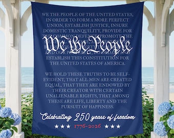We the People America 250th Anniversary Celebration Banner, Patriotic 4th of July Backdrop, USA Celebration Decor
