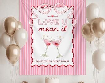 Galentines Day achtergrond, Galentines feestdecoraties, Valentijnsdag achtergrond, Galentines dag welkomstbord, Valentijnsdag vrijgezellenfeest achtergrond