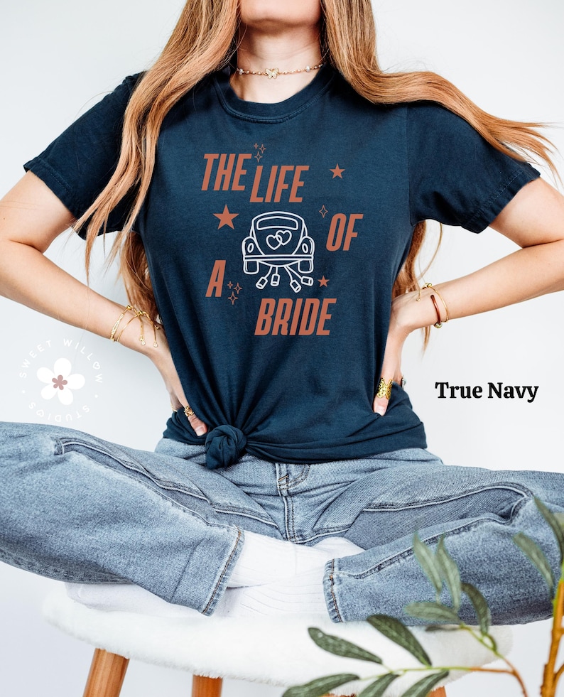 The Life of a Bride Comfort Colors Shirt, Funny Bride Gift, Music Fan Shirt, Bachelorette Shirt, Bride to Be Era, Just Married Honeymoon image 5