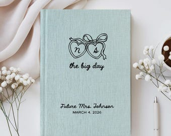 Diario di nozze personalizzato, regalo personalizzato per la futura sposa, taccuino personalizzato, regalo per l'organizzazione del matrimonio, regalo per la festa di fidanzamento e la festa nuziale