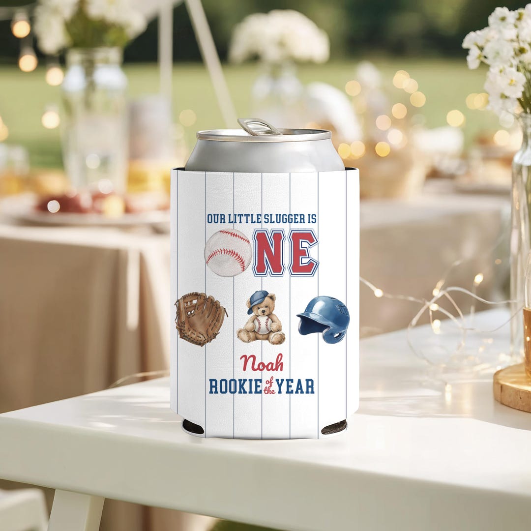 Custom Rookie Year 1st Birthday Party Favors, Baseball First Birthday ...