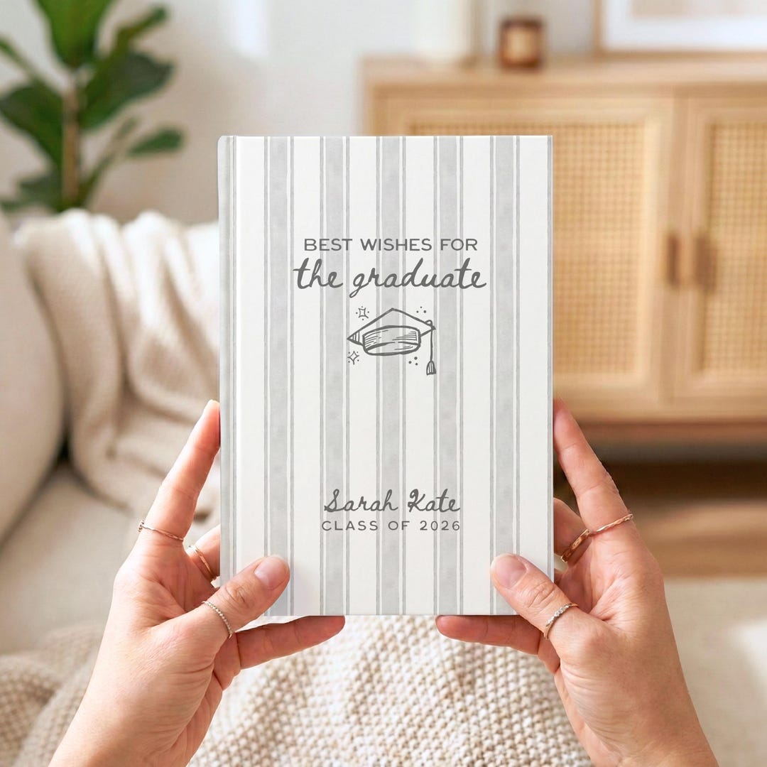 Custom Graduate Book, Personalized Graduation Guestbook, High School ...