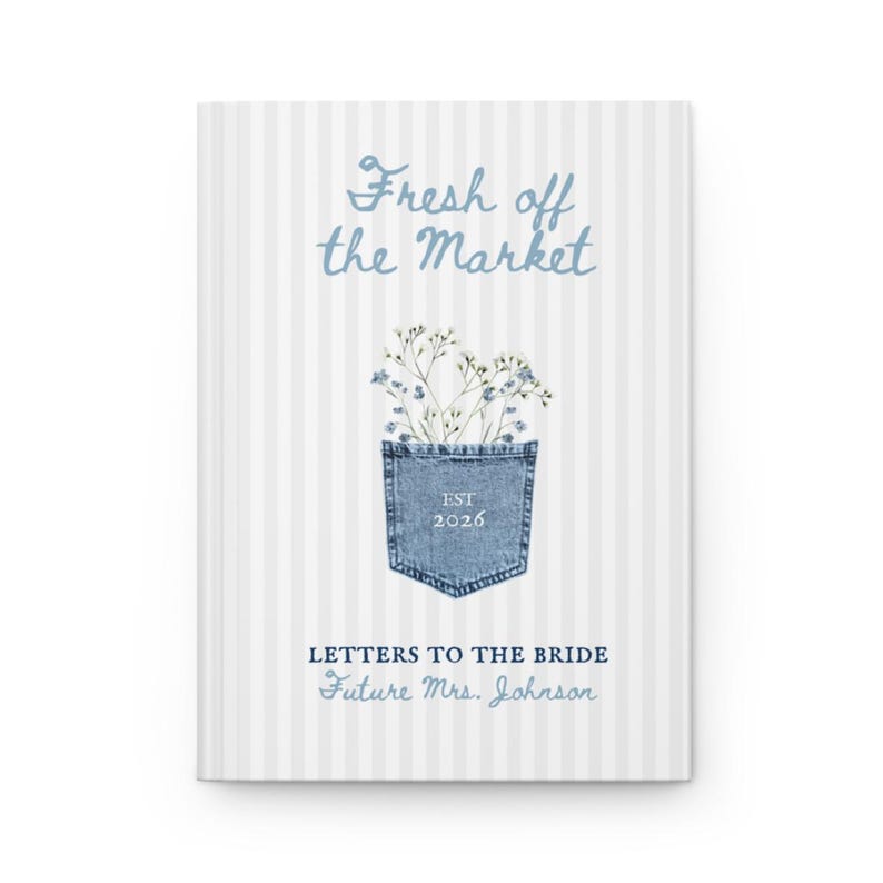 Personalized Letters to the bride Journal, hen do scrapbook, fresh off the market bachelorette, bridal shower gift, advice for bride to be image 5