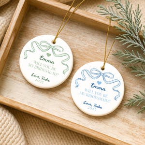 bridesmaid dress ornaments Custom Bridesmaid Ornament