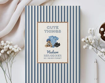Diario de fútbol personalizado, recuerdo para el pequeño novato, regalo personalizado con nombre para mamá primeriza