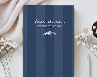 Letters To My Son Personalized Notebook, Custom Dear Son Name Journal, Baby Boy Shower Memory Book, Pregnancy Journal for Mom