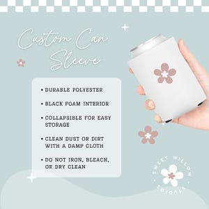 Custom Blue Jean Baby Denim Style Can Cozie, Western Baby Shower Party, Blue Jean Baby Shower Favors, Cowgirl Cowboy on the Way Drink Cooler image 7
