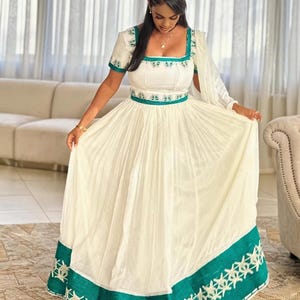 Adorable habesha traditional dress / habesha kemis / Ethiopian and Eritrean dress