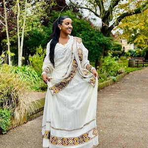 Beautiful traditional habesha dress /Ethiopian and Eritrean dress /gift for her / habesha kemis