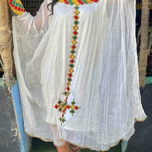 Simple habesha dress /Ethiopian habesha dress / Eritrean habesha dress / Ethiopian coffee dress