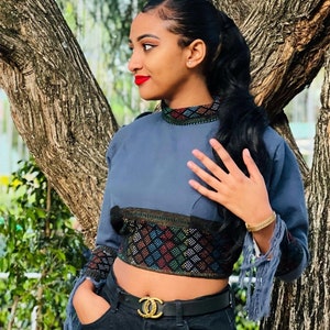 Modernised habesha shirt/Ethiopian and Eritrean traditional clothing