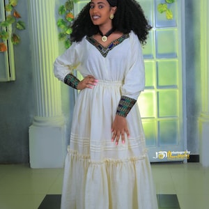 Adorable habesha traditional dress / habesha kemis / Ethiopian and Eritrean dress