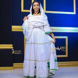 Stunning green habesha dress