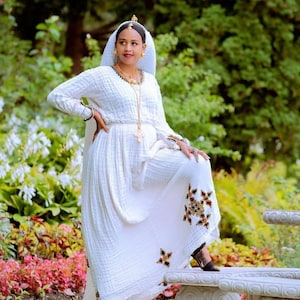 Classic habesha dress /ethiopian and Eritrean dress/ Habesha kemis