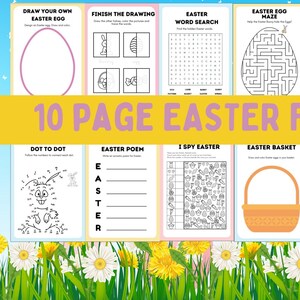 Easter Printable 10 Game Bundle | Easter Party Games | Easter Games for ...