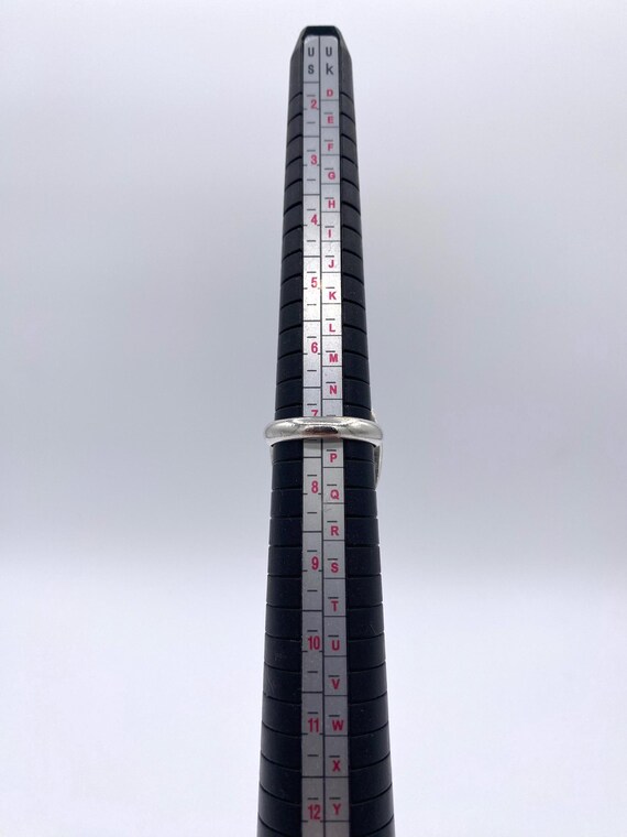 Sterling Silver Ring with Large Decorative Convex… - image 9