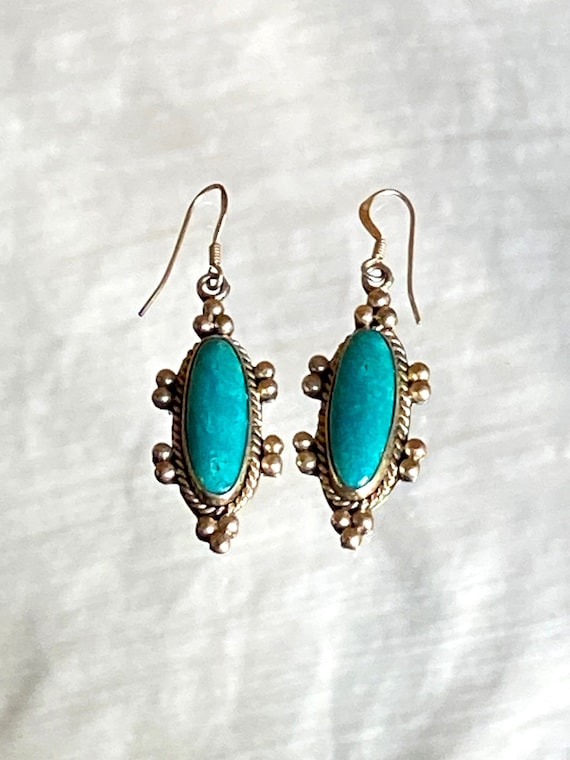 Running Bear Trading Company Sterling Silver Earrings with Turquoise