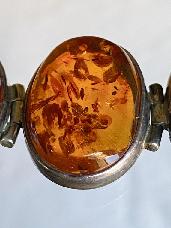 Joms Sterling Silver and Amber Bracelet with Five Large Stones View 6