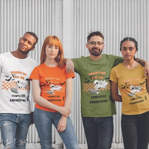 Engineer Ghost T-Shirt: Halloween Computer Tee