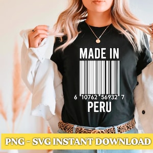 Made in Perù png, Made in Perù svg, Perù png, Perù Camicia png, Maglietta Perù png, Perù Design png, Perù Design png