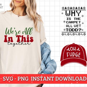 クリスマス休暇SVG PNGバンドル、15種類の面白いクリスマスデザイン、グリズウォルド家のホリデー名言、デジタルダウンロードTシャツ＆マグカップ、30ファイルセット 画像 2