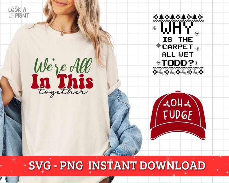 クリスマス休暇SVG PNGバンドル、15種類の面白いクリスマスデザイン、グリズウォルド家のホリデー名言、デジタルダウンロードTシャツ＆マグカップ、30ファイルセット 画像 2