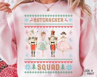 Nutcracker Squad PNG, Retro Ballet Christmas Clipart, Cute Nutcracker Watercolor Png, Nutcracker clipart, Nutcracker Pink Png, Ballet Png