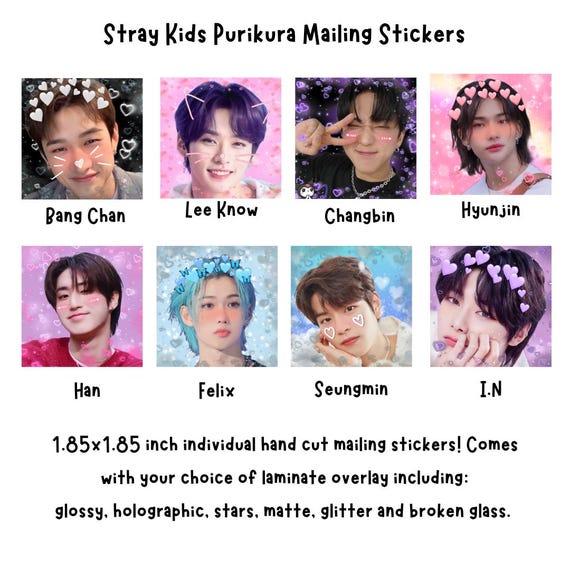 Stray Kids スキズ　mwave ミーグリ　トレカ Stray Kids Mailing Stickers (4 Versions Available) - Etsy
