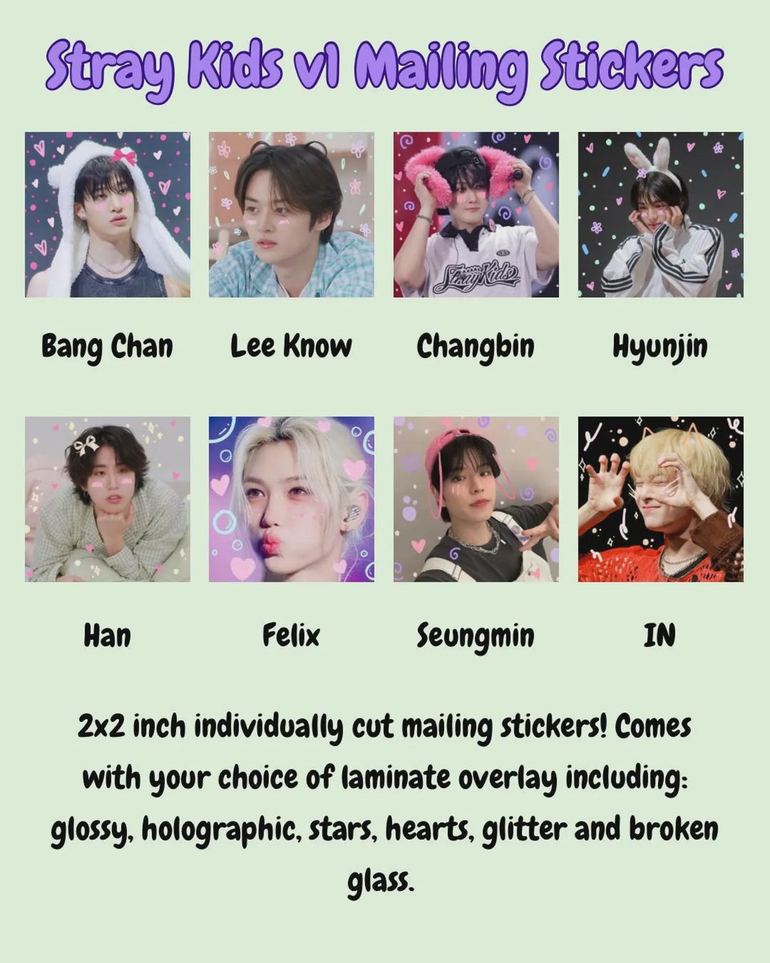 Stray Kids Mailing Stickers V1/V2 - Etsy