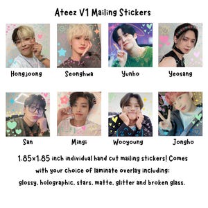 Ateez-mailingstickers (4 versies beschikbaar)