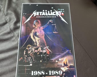 Metallica Damaged Justice Tour 88-89 Original Vintager 1980's
