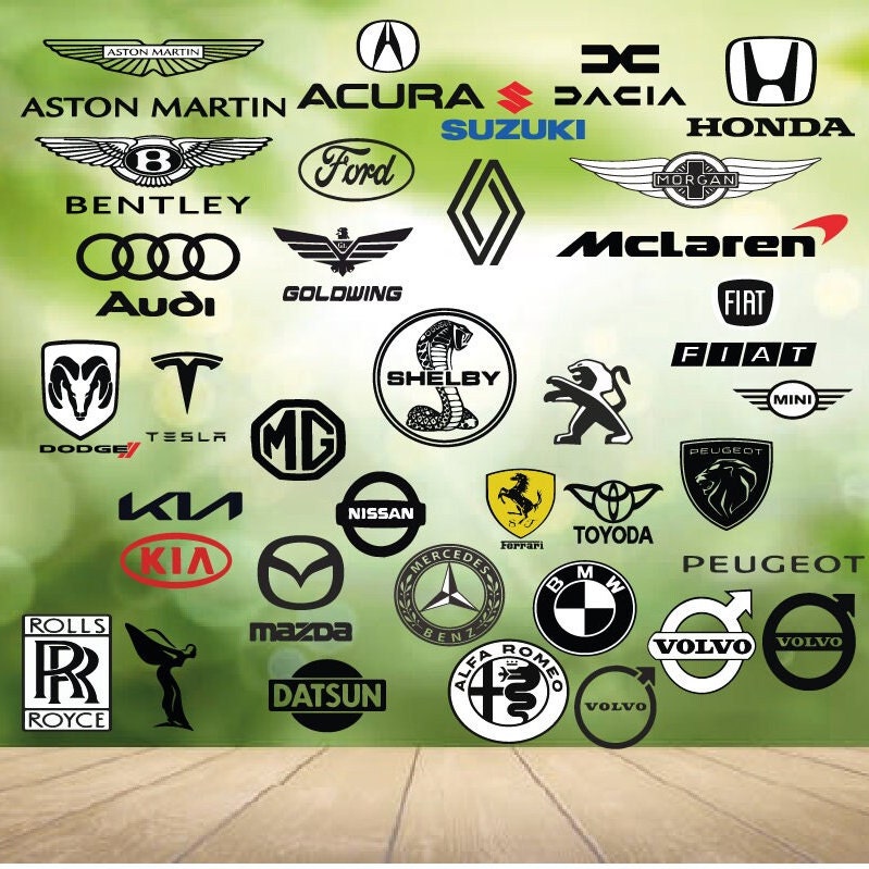 Sammlung Von Auto-Logo Mit Flügeln Lizenzfrei nutzbare SVG