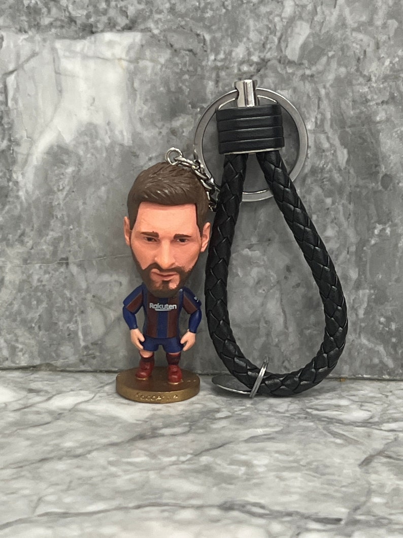 Messi Barcelona Keychain Messi Bobblehead Keychain Messi Etsy