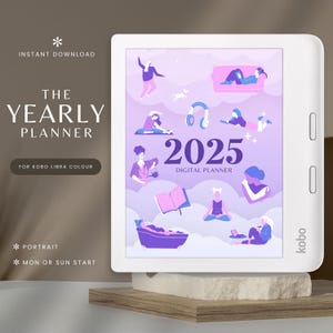 ADHD Kobo Libra Colour Planner for 2025 | Kobo Libra Colour Template | Kobo Libra Colour Daily, Weekly, Monthly, Notes, Journal, Calendar