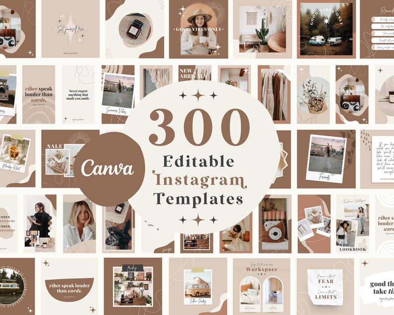 300 Boho Instagram Post Templates Canva | Boho Quotes - Boho Style ...