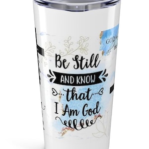 Inspirational Faith 20oz Tumbler, Religious Gift, Christian Coffee Cup, Stainless Steel Water Bottle, Positive Quote Mug