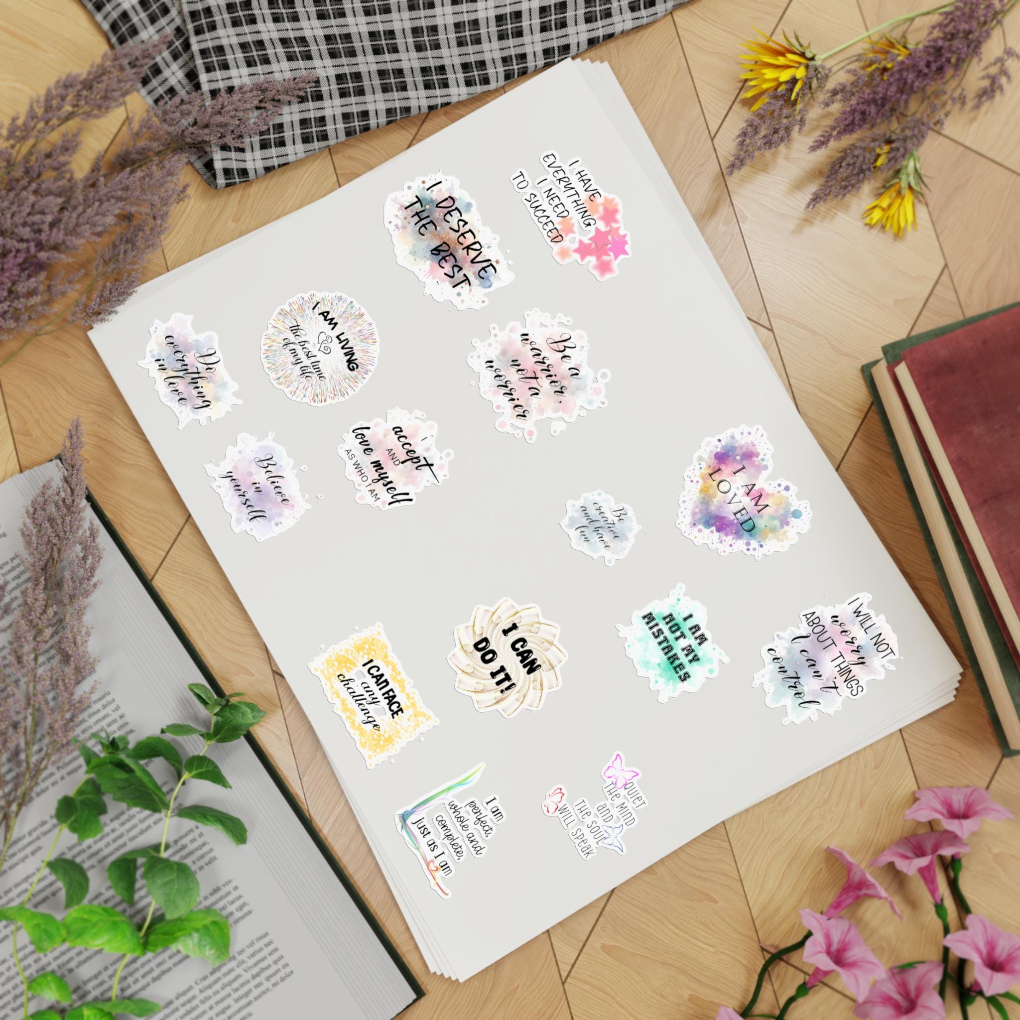 Motivational Quotes Stickers, Sticker Sheet Bundle, 5pcs ...