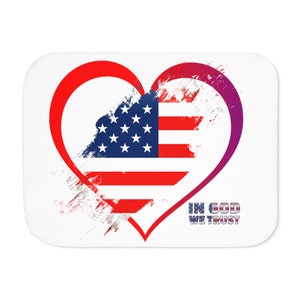 Sherpa Blanket, Two Colors - In God We Trust