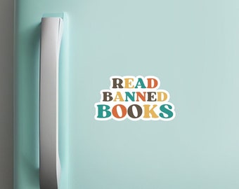 Read Banned Books Magnet, Book Nerd Gifts for Bookshelf, Book Lovers Gifts for Birthday, Book Themed Gifts, Stocking Stuffers for Readers