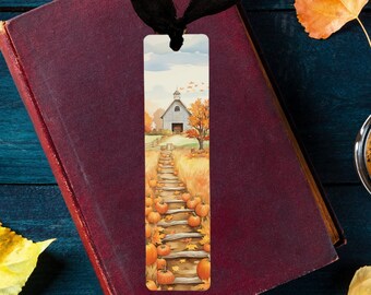 Fall Themed Bookmarks for Women, Aluminum Bookmark, Book Lovers Gifts for Birthday, Autumn Bookmark, Book Worm Gift, Book Themed Gifts