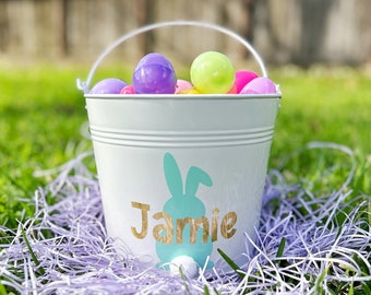 Kids Easter Bucket, Boy Easter Bucket, Easter Basket Name, Baby Easter Basket, Basket with Name, Name Easter Basket, Girl Easter Basket