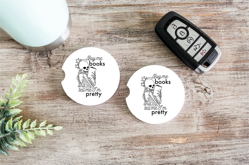 Books Are My Love Language Book Coaster for Car, Crazy Book Lady Car Coaster for Her, Book Themed Gifts, Book Coaster Set, Car Coaster Set Buy me books and