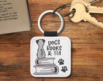 I Read What I Want Book Key Chain, I Read Past My Bedtime Book Themed Keychain, Books Cats and Coffee Book Keychain, Book Themed Gifts
