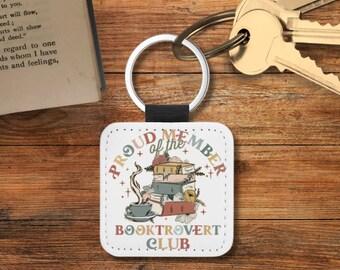 I Like Books More Than People Book Key Chain, Go Away I'm Reading Book Themed Keychain, Book Themed Gifts, Book Lovers Gifts for Birthday
