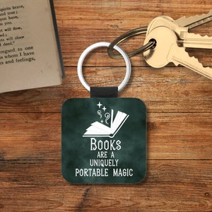 Gothic Book Lover Book Key Chain, Gothic Literature Book Themed Keychain, Gothic Library Book Keychain, Book Themed Gifts, Square Keychain Books are a uniquely